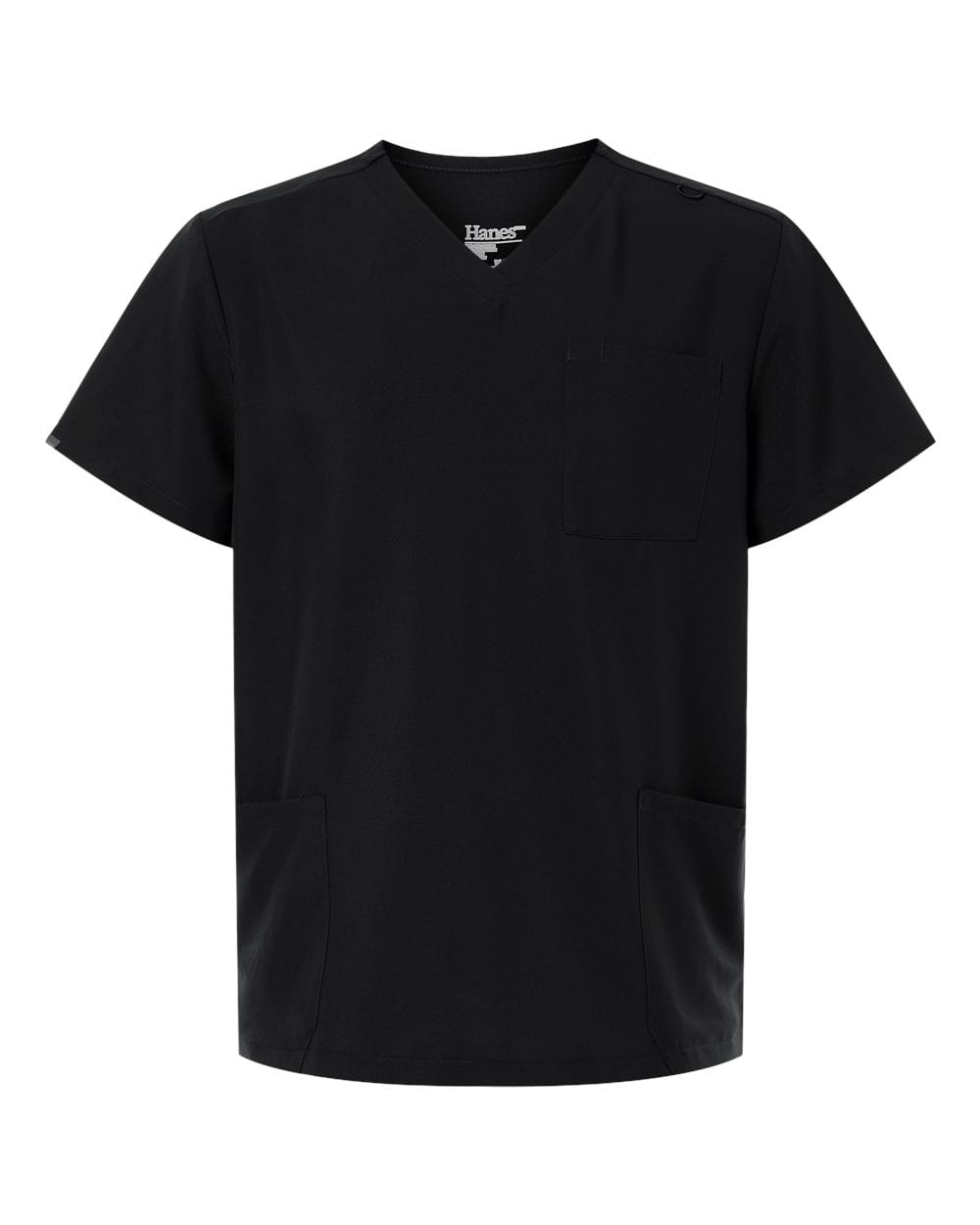 Hanes - Men's V-Neck 3-Pocket Scrub Top