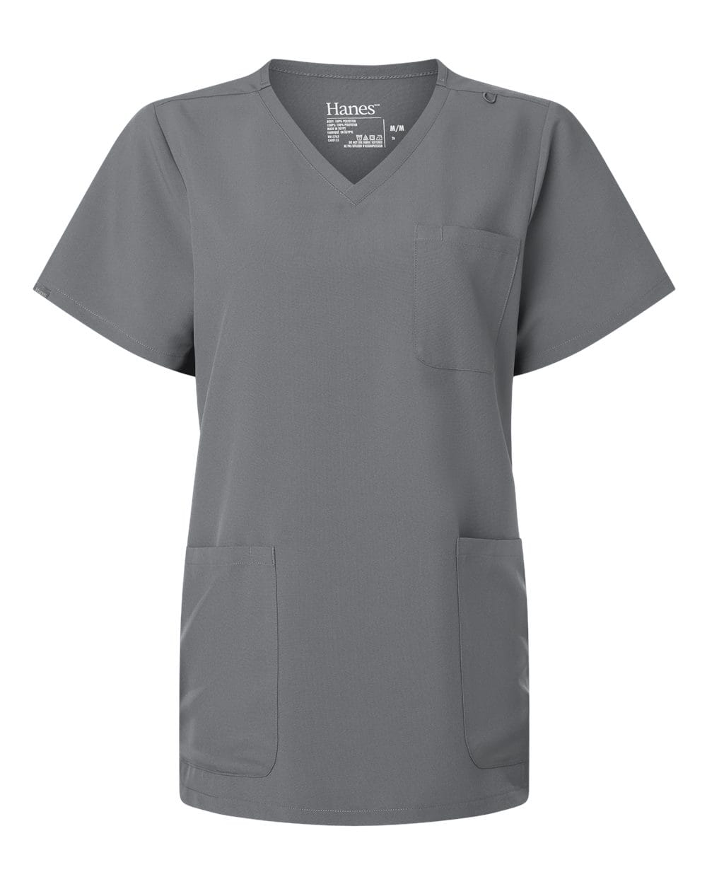 Hanes - Women's V-Neck 3-Pocket Scrub Top