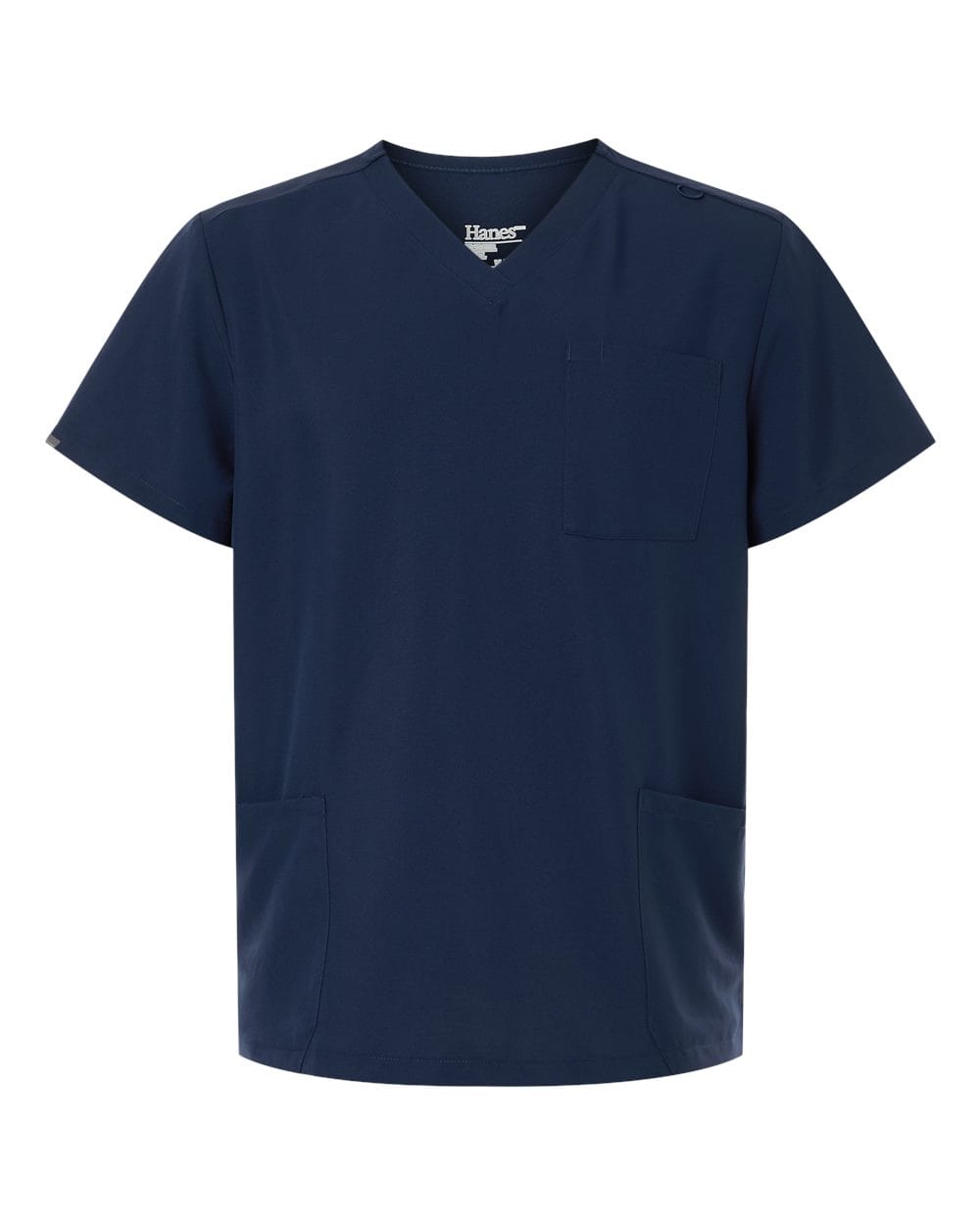 Hanes - Men's V-Neck 3-Pocket Scrub Top