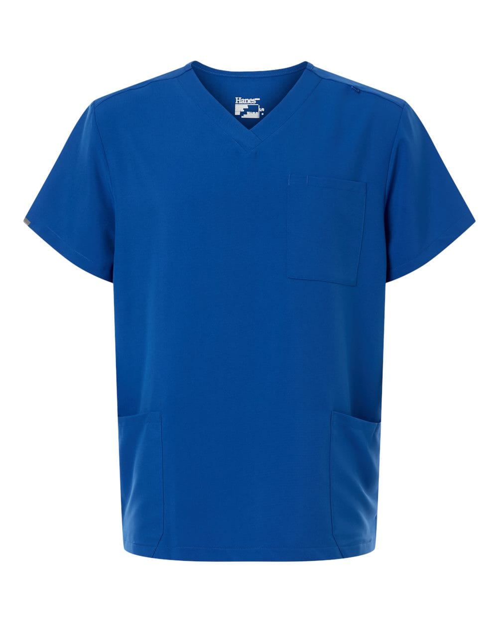Hanes - Men's V-Neck 3-Pocket Scrub Top