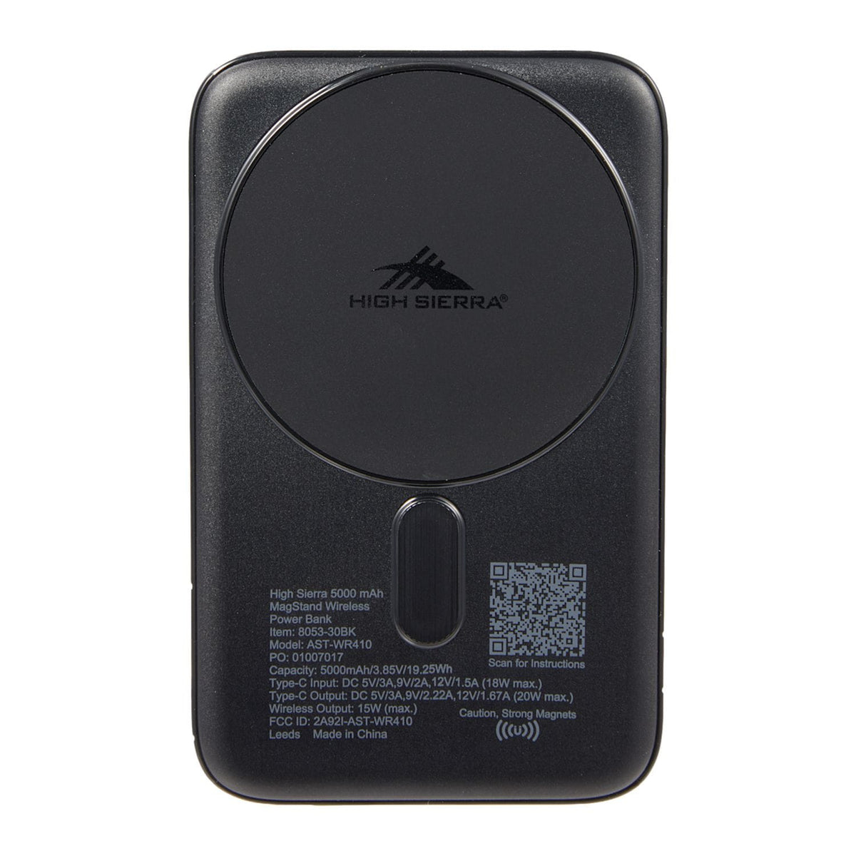 High Sierra Electronics One Size / Black High Sierra - MagStand 5,000 mAh Wireless Power Bank
