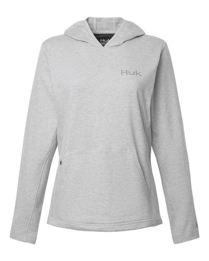 HUK Sweatshirts XS / Harbor Mist Heather HUK - Women's Coldfront+ Hooded Sweatshirt