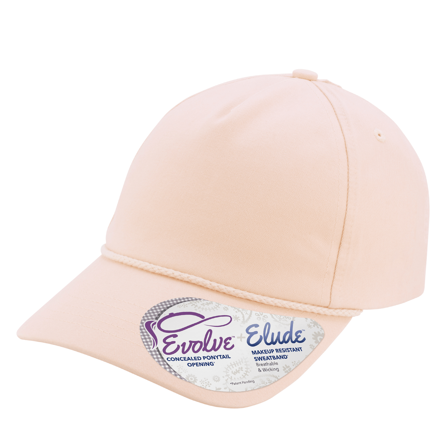 Infinity Her Headwear Adjustable / Pink Sorbet/Floral Infinity Her - MAYA Washed 5-Panel Rope Ponytail Cap