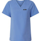 JAANUU Scrubs XXS / Ceil Blue JAANUU - Women's Rhena Essential 1-Pocket Scrub V-Neck Top