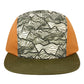 LOCALE Headwear Adjustable / Abstract Mountains LOCALE - Five-Panel Camper Hat