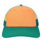 LOCALE Headwear Adjustable / Peach/Palms Beach Dunes/Teal LOCALE - Plain Front Five-Panel Trucker Cap