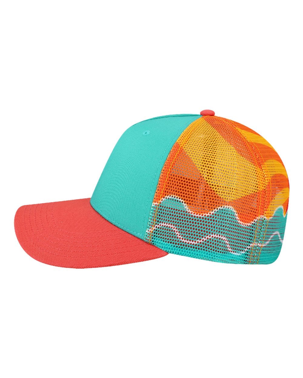 LOCALE Headwear LOCALE - Plain Front Five-Panel Trucker Cap