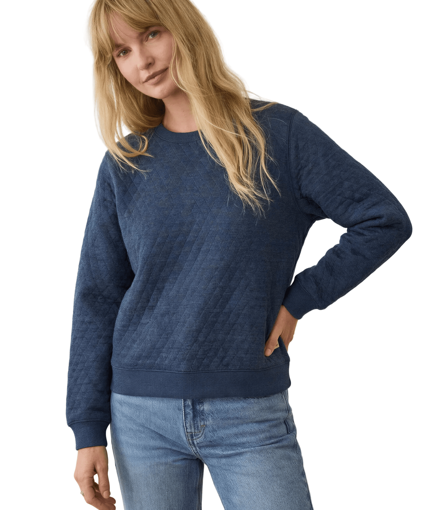 Marine Layer Layering Marine Layer - Women's Corbet Quilted Crewneck