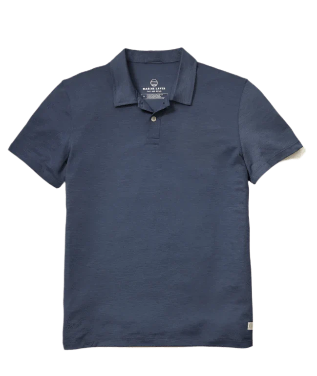 Marine Layer Polos XS / Navy Marine Layer - Men's Re-Spun Air Polo