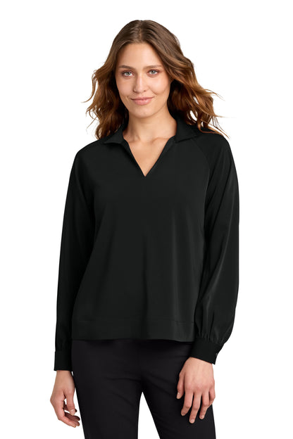 Mercer+Mettle Woven Shirts Mercer+Mettle - Women’s Long Sleeve Buttery Soft Popover Blouse