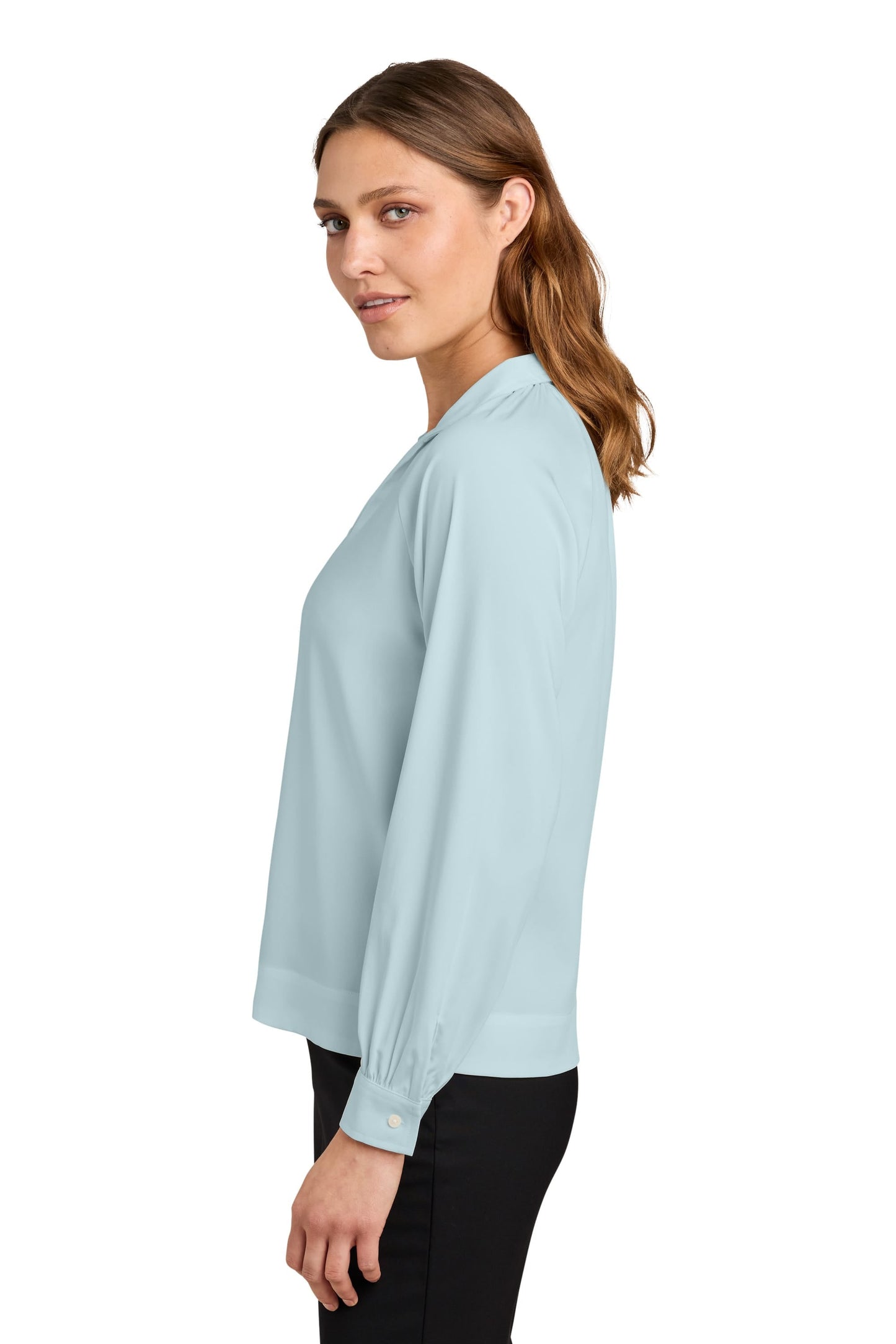 Mercer+Mettle Woven Shirts Mercer+Mettle - Women’s Long Sleeve Buttery Soft Popover Blouse