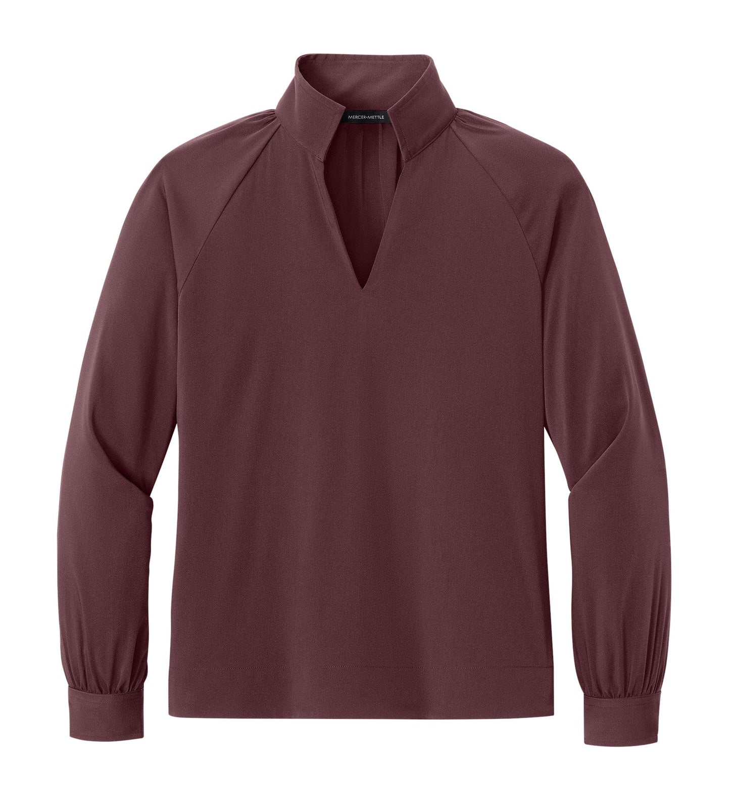 Mercer+Mettle Woven Shirts XS / Dark Raisin Mercer+Mettle - Women’s Long Sleeve Buttery Soft Popover Blouse