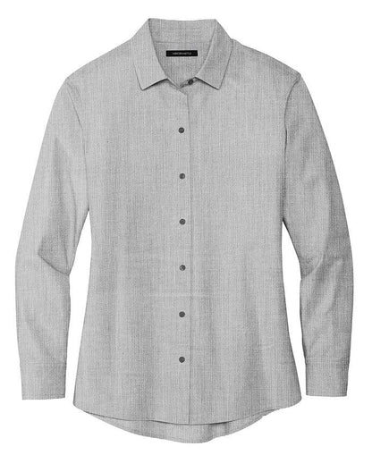 Mercer+Mettle Woven Shirts XS / Gusty Grey End on End Mercer+Mettle - Women's Long Sleeve Stretch Woven Shirt