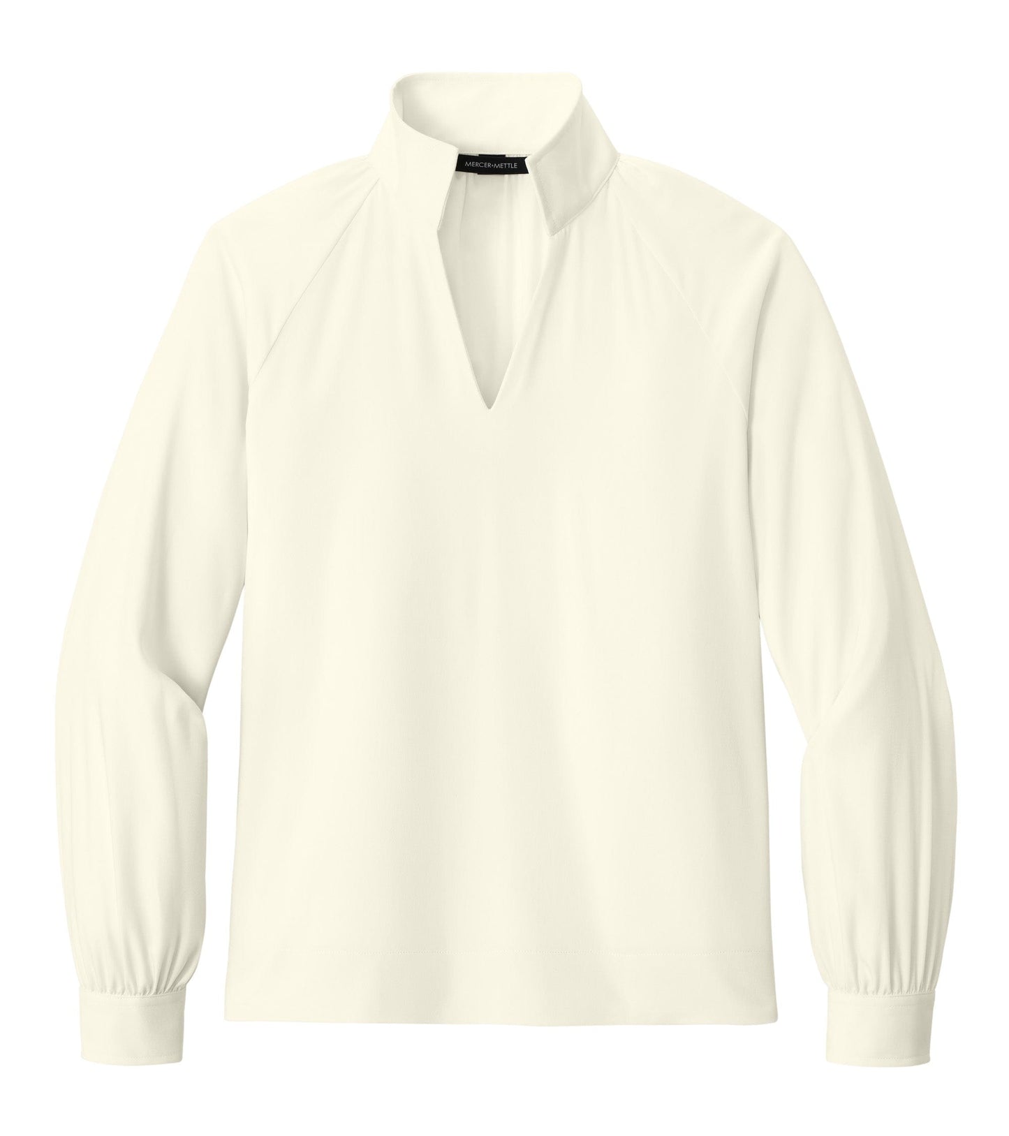 Mercer+Mettle Woven Shirts XS / Ivory Chiffon Mercer+Mettle - Women’s Long Sleeve Buttery Soft Popover Blouse