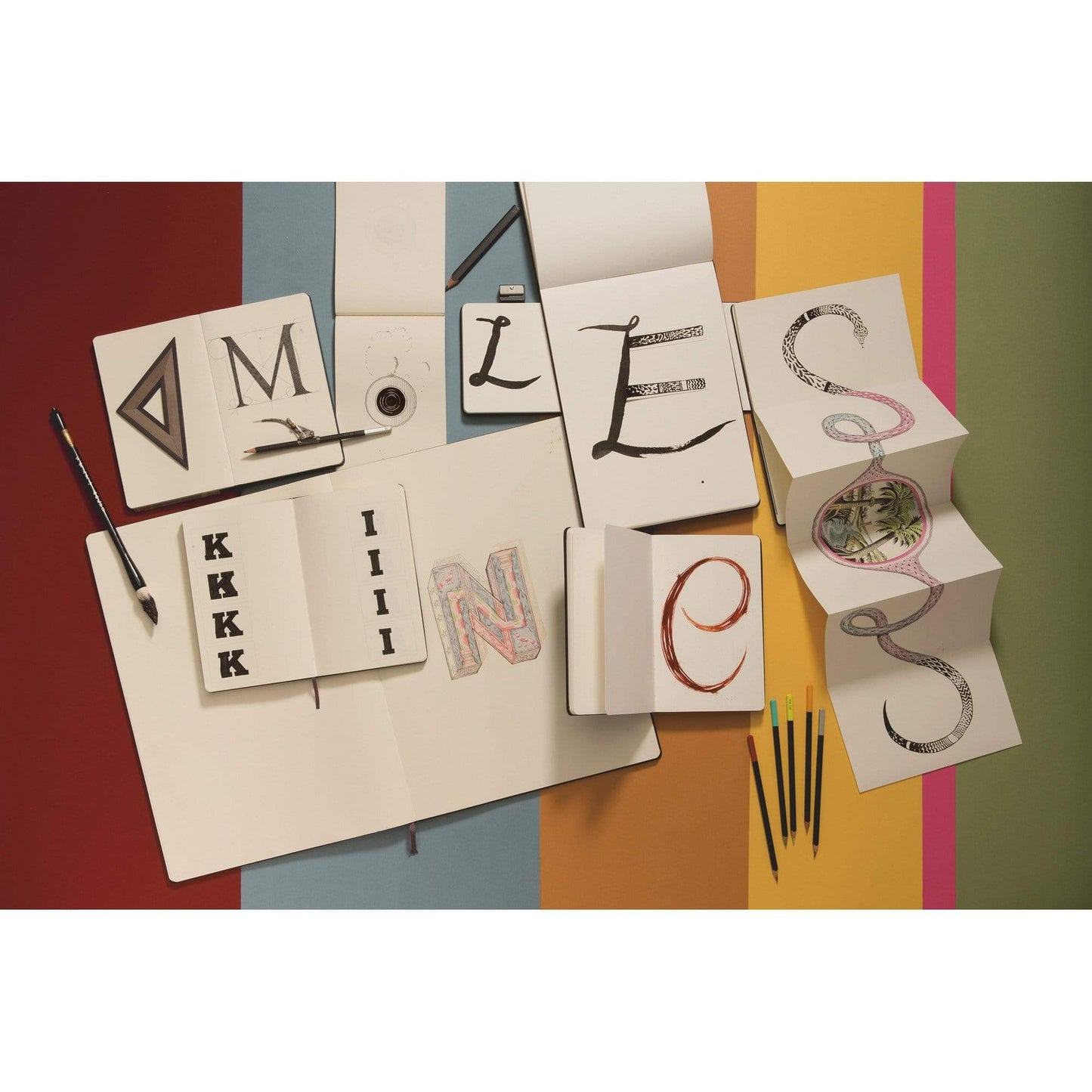 Moleskine Accessories One Size / Black Moleskine - Coloring Kit w/ Sketchbook and Watercolor Pencils