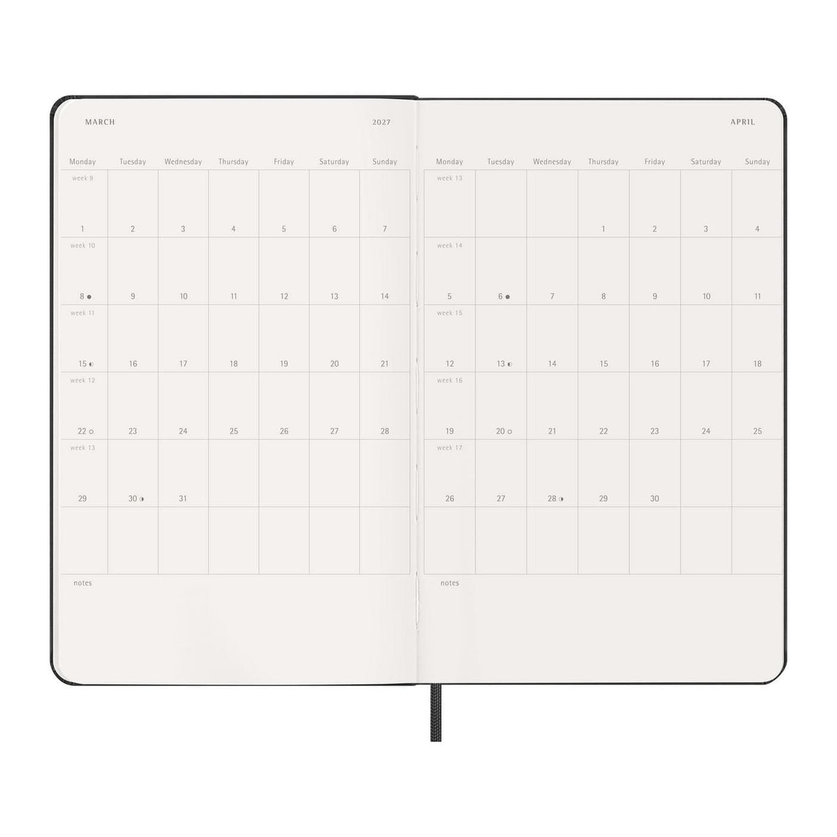 Moleskine - Hard Cover Large 12-Month Weekly 2027 Planner
