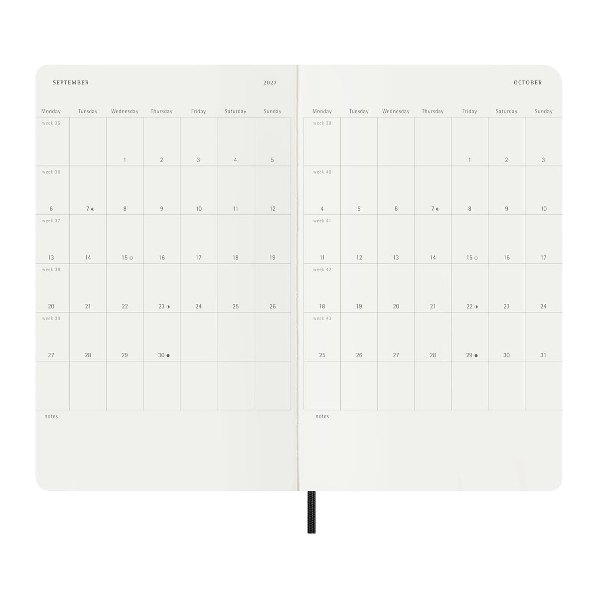 Moleskine - Soft Cover Large 12-Month Weekly 2027 Planner