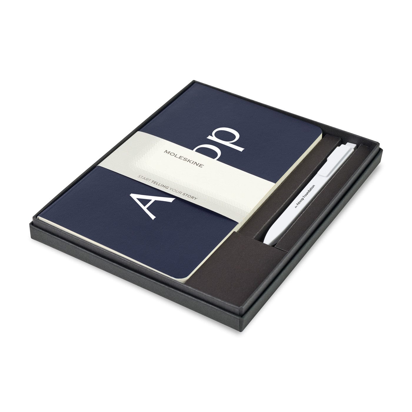 Moleskine Journals & Notebooks One Size / Navy Blue Moleskine - Large Volant and GO Pen Gift Set