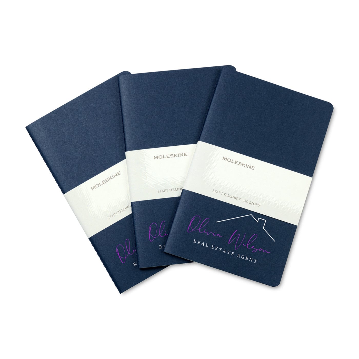 Moleskine Journals & Notebooks One Size / Sapphire Blue Moleskine - Cahier Ruled Large Notebook 3-Pack
