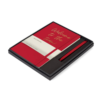 Moleskine Journals & Notebooks One Size / Scarlet Red Moleskine - Hard Cover Large Notebook and GO Pen Gift Set