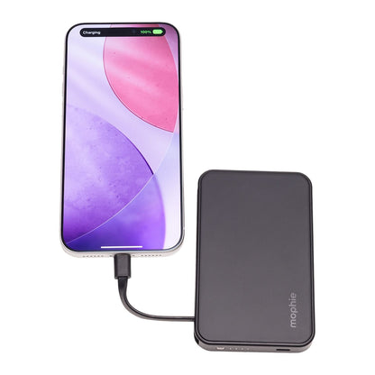 mophie Electronics One Size / Black mophie - 5,000 mAh Powerstation Plus Mini w/ Integrated USB-C Cable