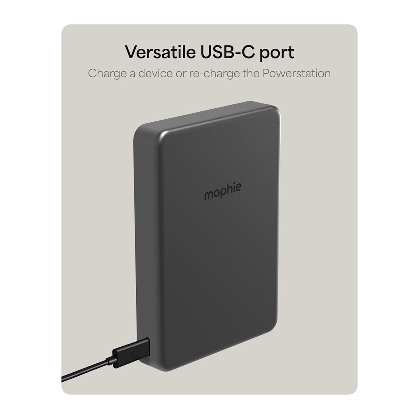mophie - Slim 10,000 mAh Qi2 Wireless Power Bank