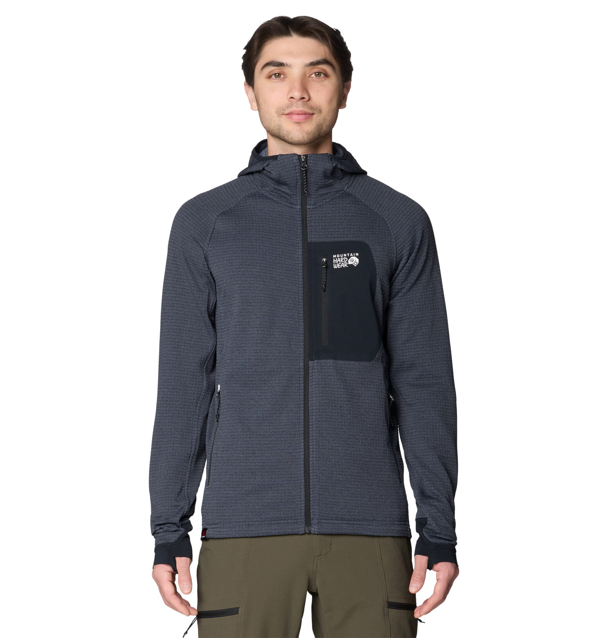 Mountain Hardwear Fleece S / Blue Slate Heather Mountain Hardwear - Men's Polartec® Power Grid™ Full-Zip Hoody