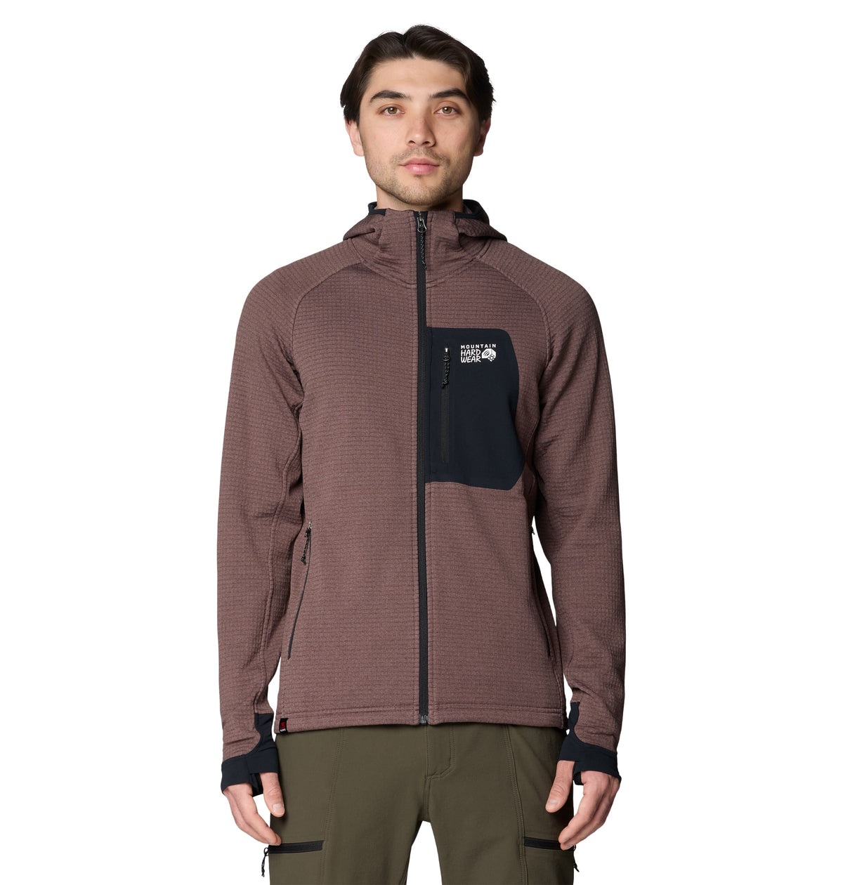Mountain Hardwear Fleece S / Carob Heather Mountain Hardwear - Men's Polartec® Power Grid™ Full-Zip Hoody