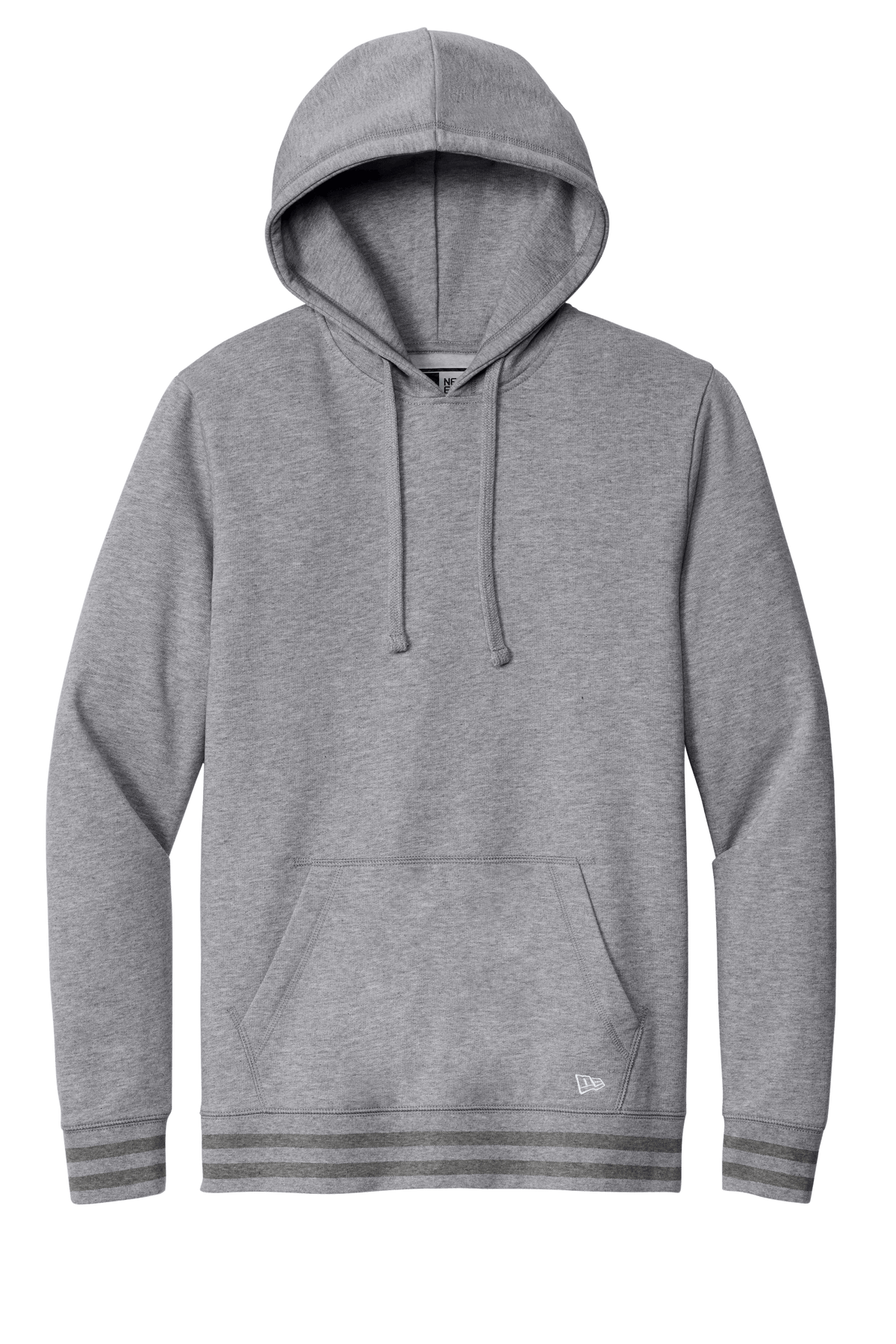 New Era Sweatshirts XS / Athletic Heather/Dark Heather Grey New Era - Men's Comeback Fleece Pullover Hoodie w/ Striped Hem
