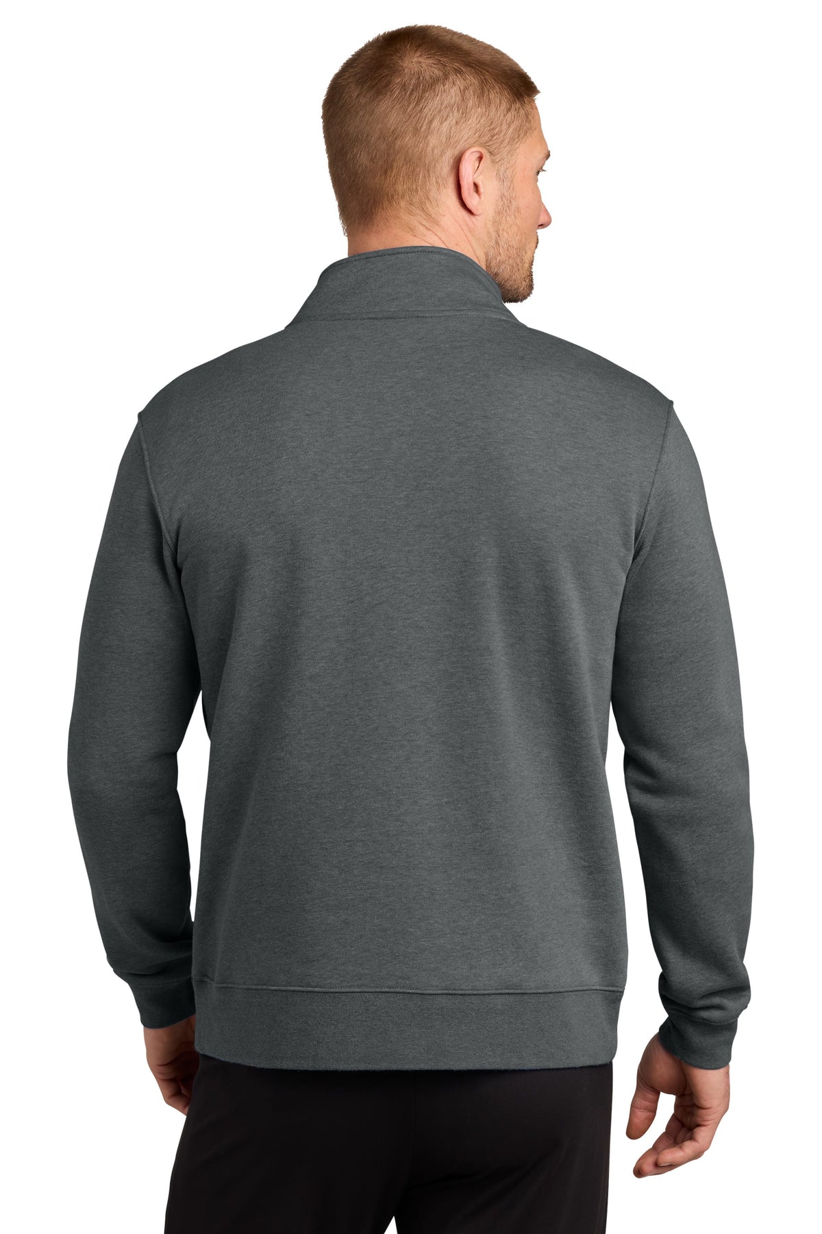 Nike Layering Nike - Men's Club Fleece Heathered Sleeve Swoosh 1/2-Zip