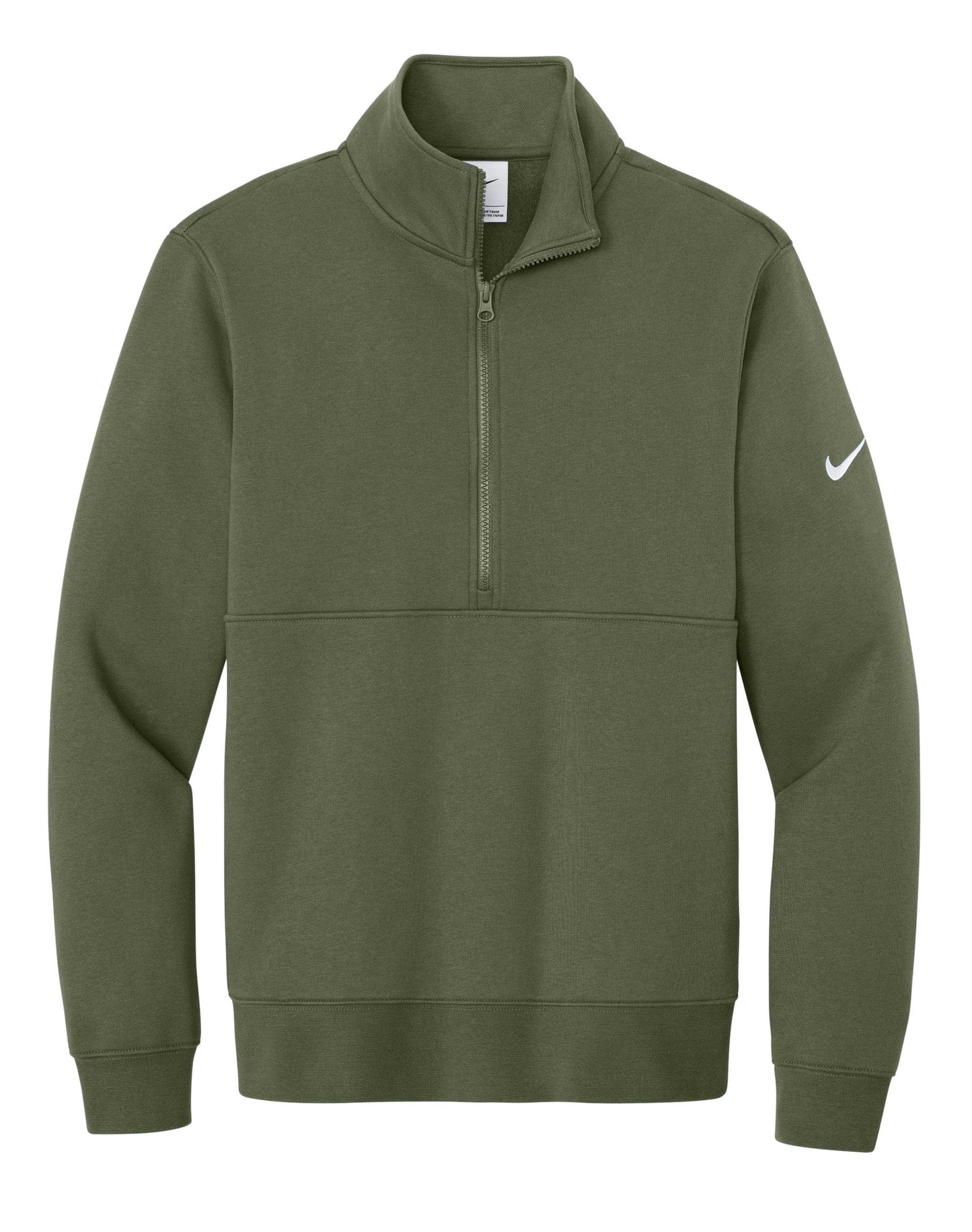 Nike Layering XS / Medium Olive Nike - Men's Club Fleece Sleeve Swoosh 1/2-Zip