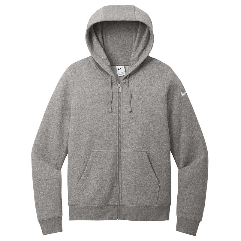 Nike Sweatshirts S / Charcoal Heather Nike - Women's Club Fleece Sleeve Swoosh Full-Zip Hoodie