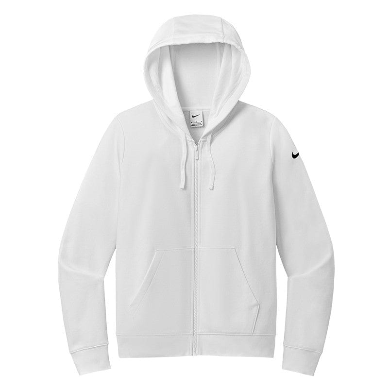 Nike Sweatshirts S / White Nike - Women's Club Fleece Sleeve Swoosh Full-Zip Hoodie