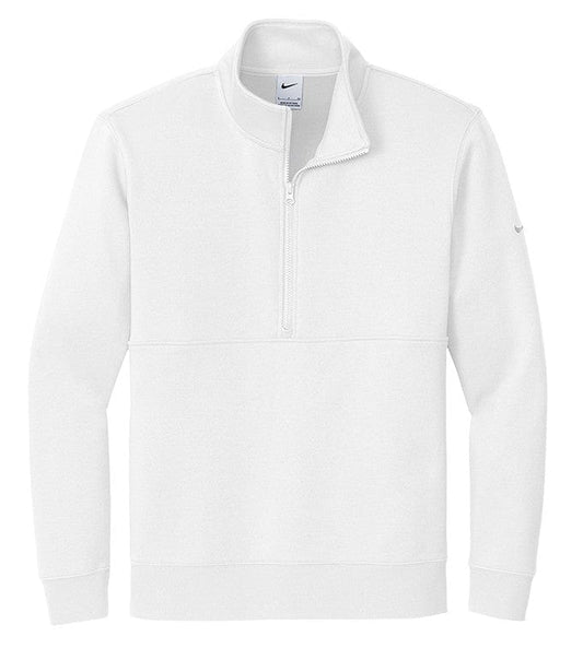 Nike Sweatshirts XS / White Nike - Men's Club Fleece Sleeve Swoosh 1/2-Zip