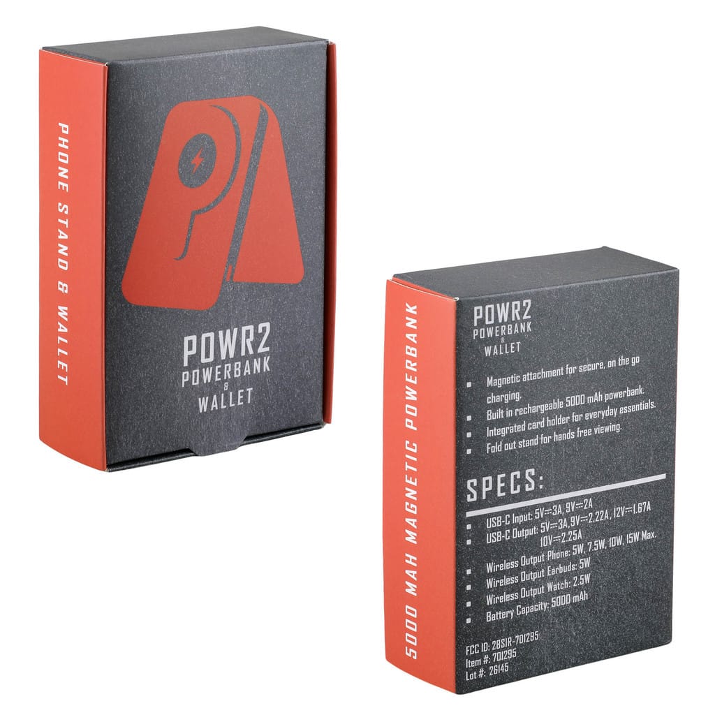 Origaudio - Powr2 Magnetic Power Bank & Wallet Stand