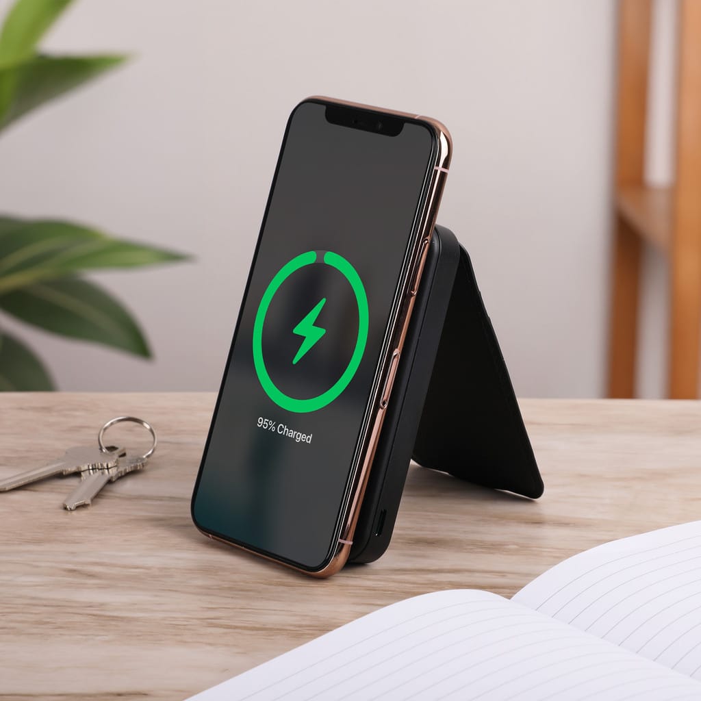 Origaudio - Powr2 Magnetic Power Bank & Wallet Stand