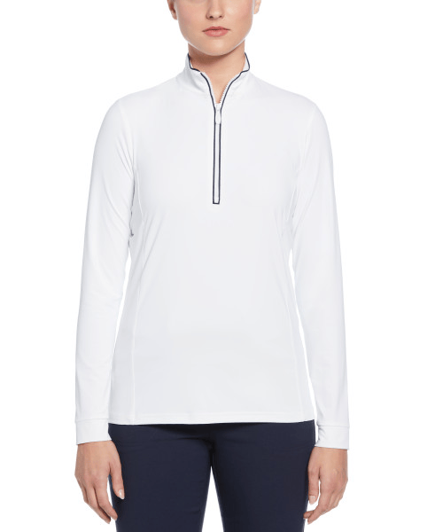 Penguin Layering S / Bright White Penguin - Women's Veronica 1/4-Zip Pullover