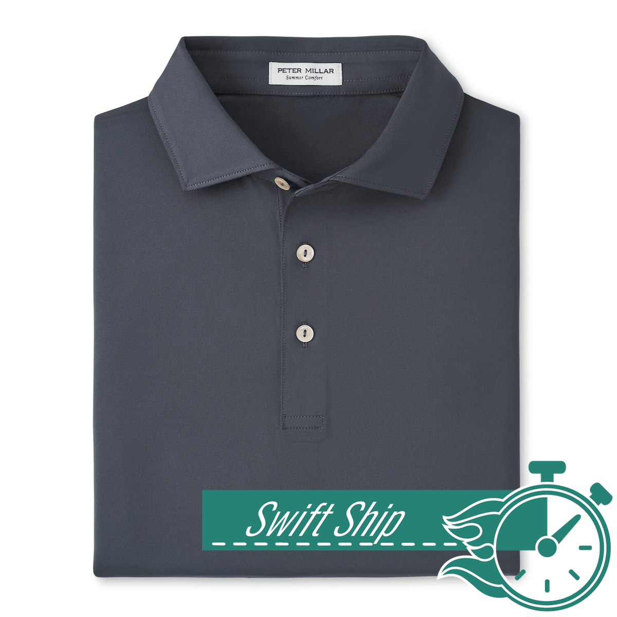 Peter Millar Polos 3-Day Swift Ship: Peter Millar - Men's Solid Performance Polo w/ Self Collar