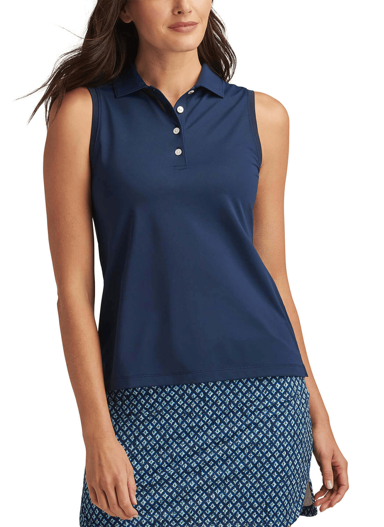 Peter Millar - Women's Banded Sport Mesh Sleeveless Polo