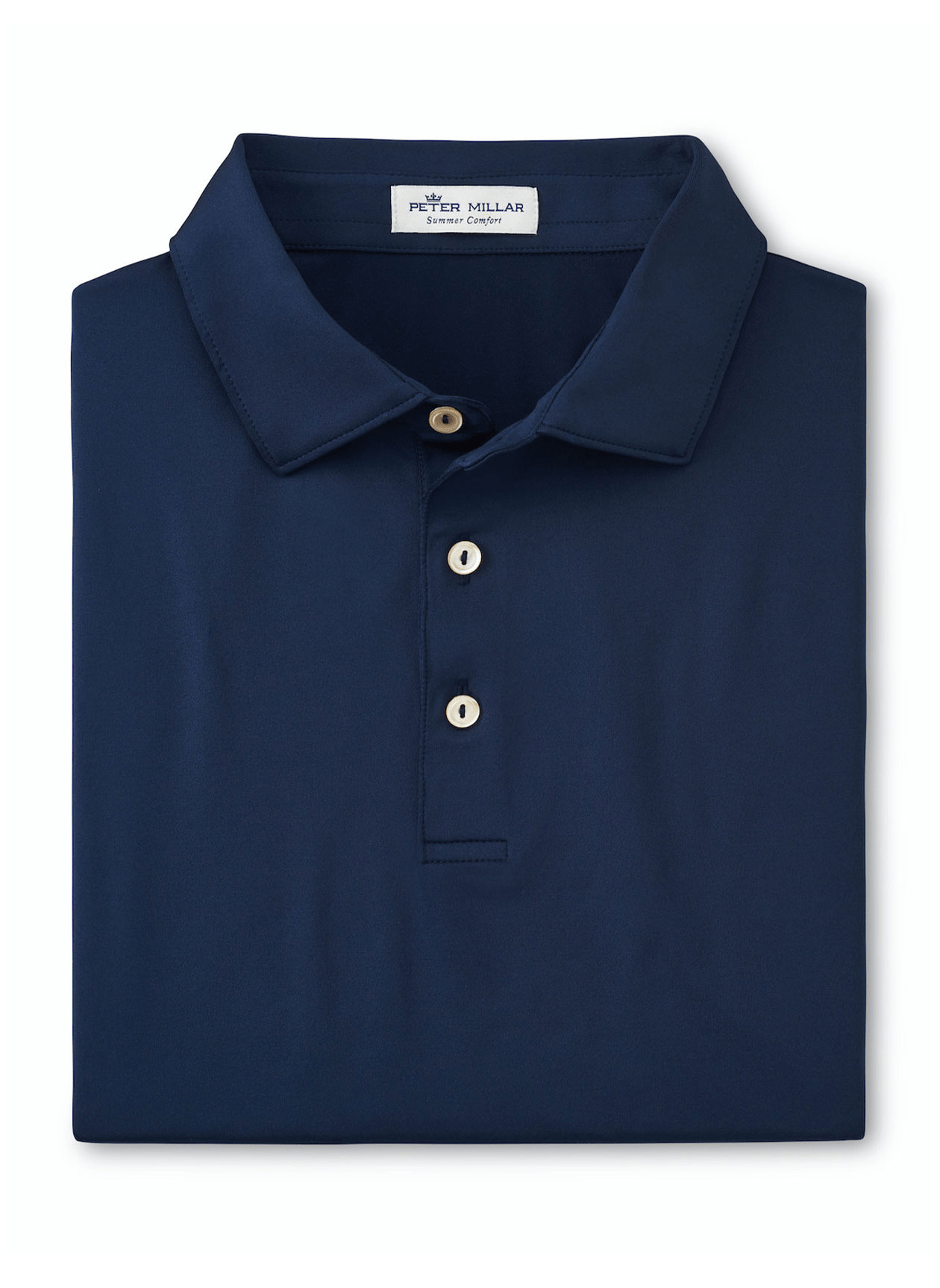 Peter Millar Polos S / Navy Peter Millar - Men's Solid Performance Polo w/ Self Collar