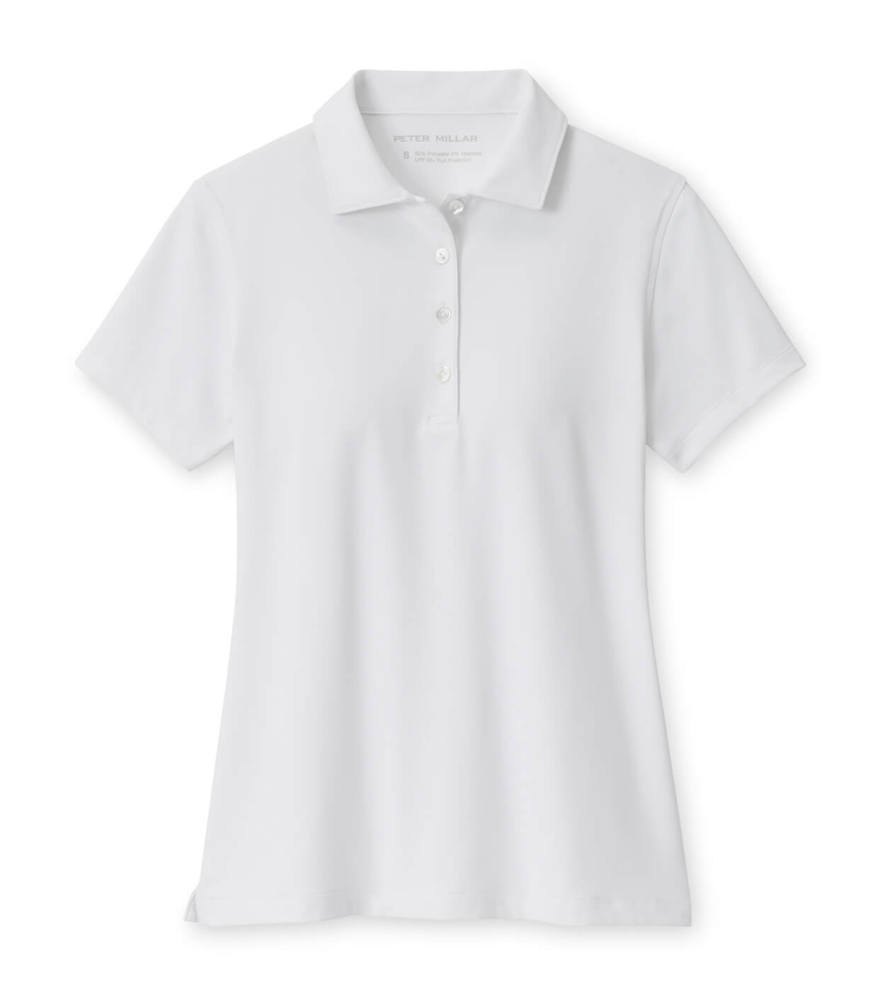 Peter Millar Polos XS / White Peter Millar - Women's Short-Sleeve Button Polo