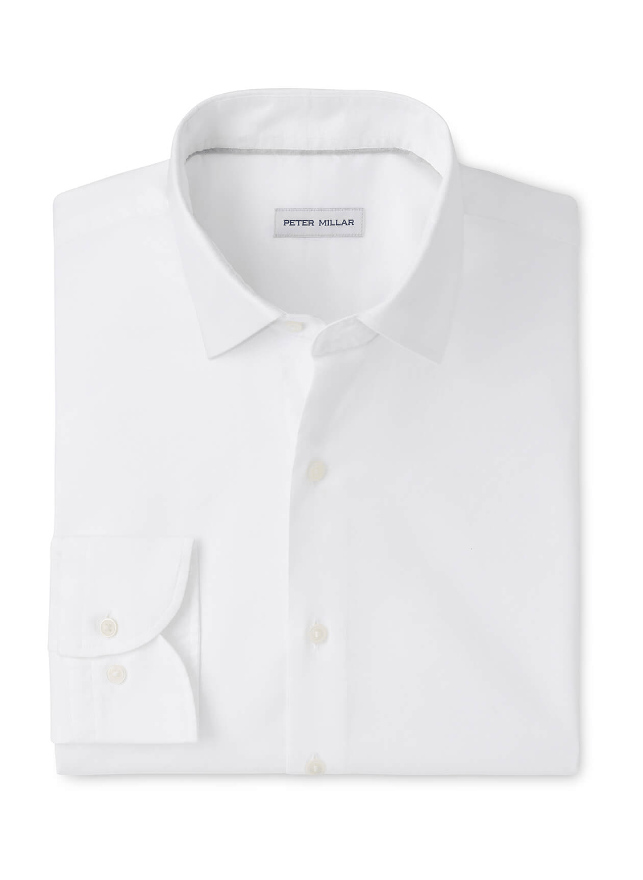 Peter Millar Woven Shirts S / White Peter Millar - Men's Cool Twill Cotton Modal Sport Shirt