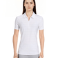 PGA Tour Polos S / Bright White PGA Tour - Women's Jaspe Airflux Polo w/ Self Collar