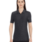 PGA Tour Polos S / Caviar Heather PGA Tour - Women's Jaspe Airflux Polo w/ Self Collar