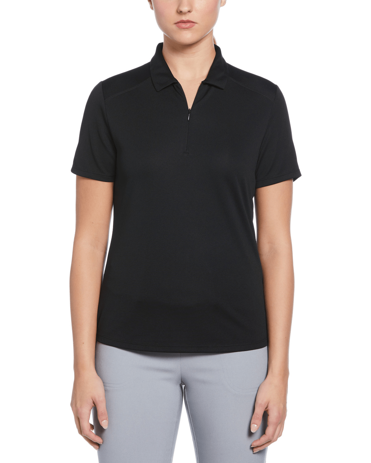 PGA Tour Polos S / Caviar PGA Tour - Women's Airflux Solid Mesh Polo