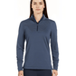 PGA Tour Polos S / Peacoat PGA Tour - Women's Feeder Stripe Mock Neck Pullover