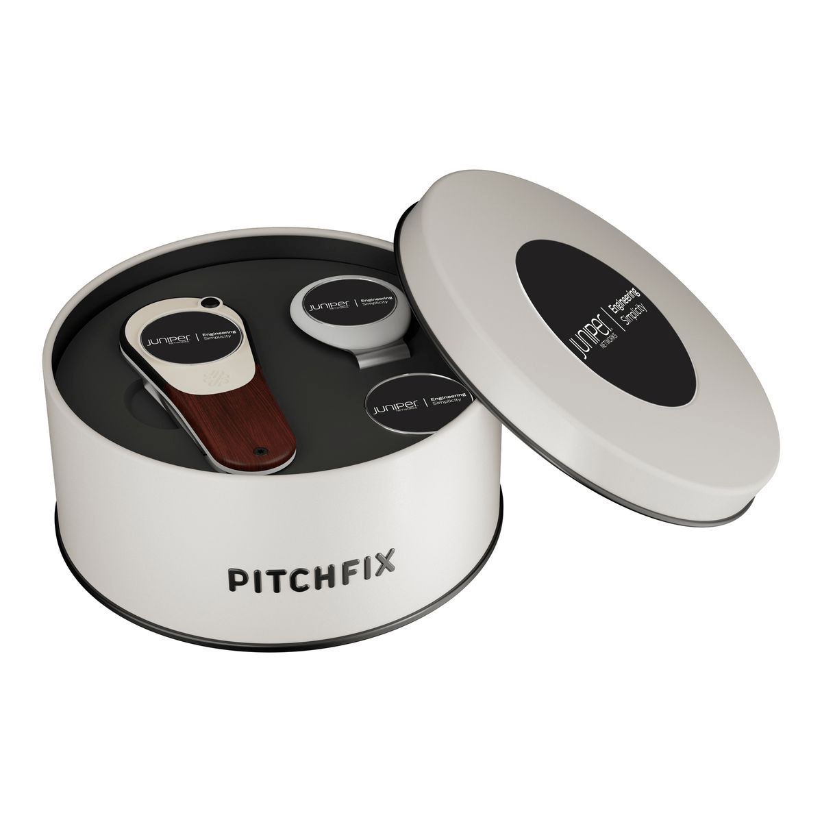 Pitchfix Accessories One Size / Cherry Pitchfix - Woodie Golf Divot Tool Deluxe Gift Set w/ Hat Clip