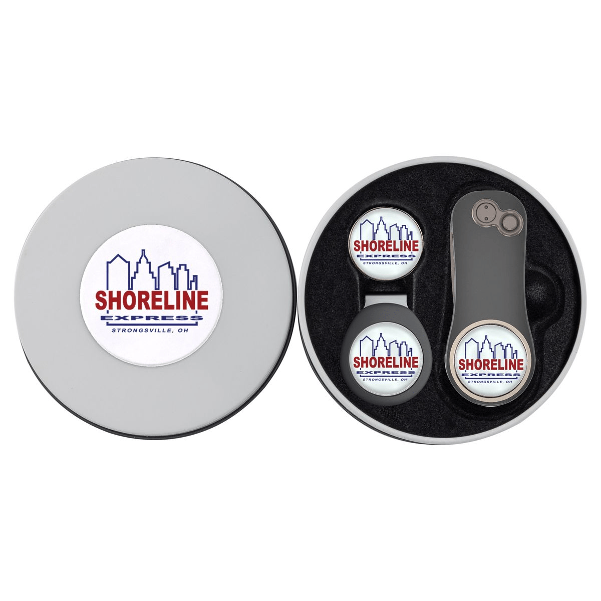 Pitchfix Accessories One Size / Gunmetal/Red Pitchfix - Hybrid 2.0 Golf Divot Tool Deluxe Gift Set w/ Hat Clip