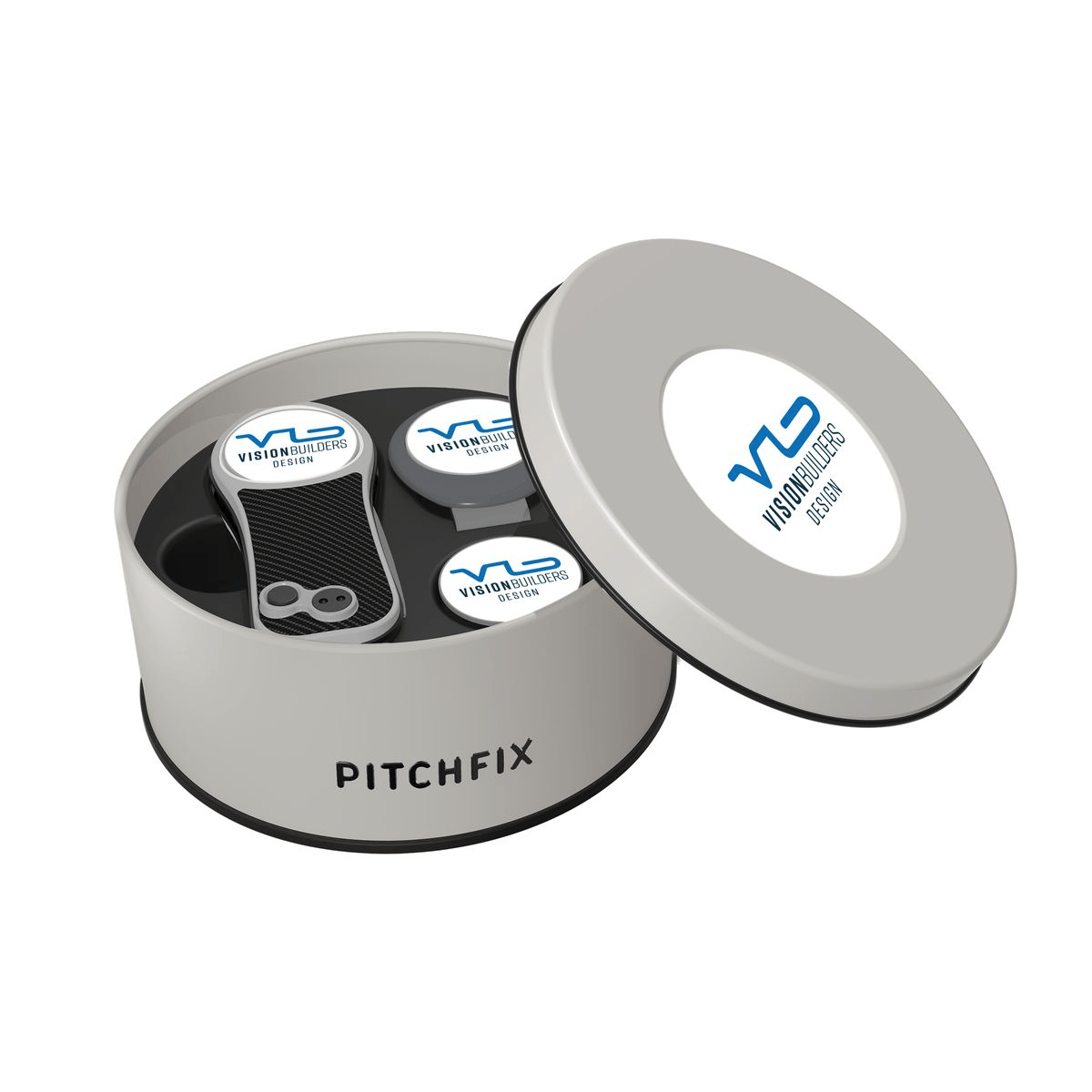 Pitchfix Golf Accessories One Size / Carbon Fiber Pitchfix - Hybrid Golf Divot Tool Deluxe Gift Set w/ Hat Clip