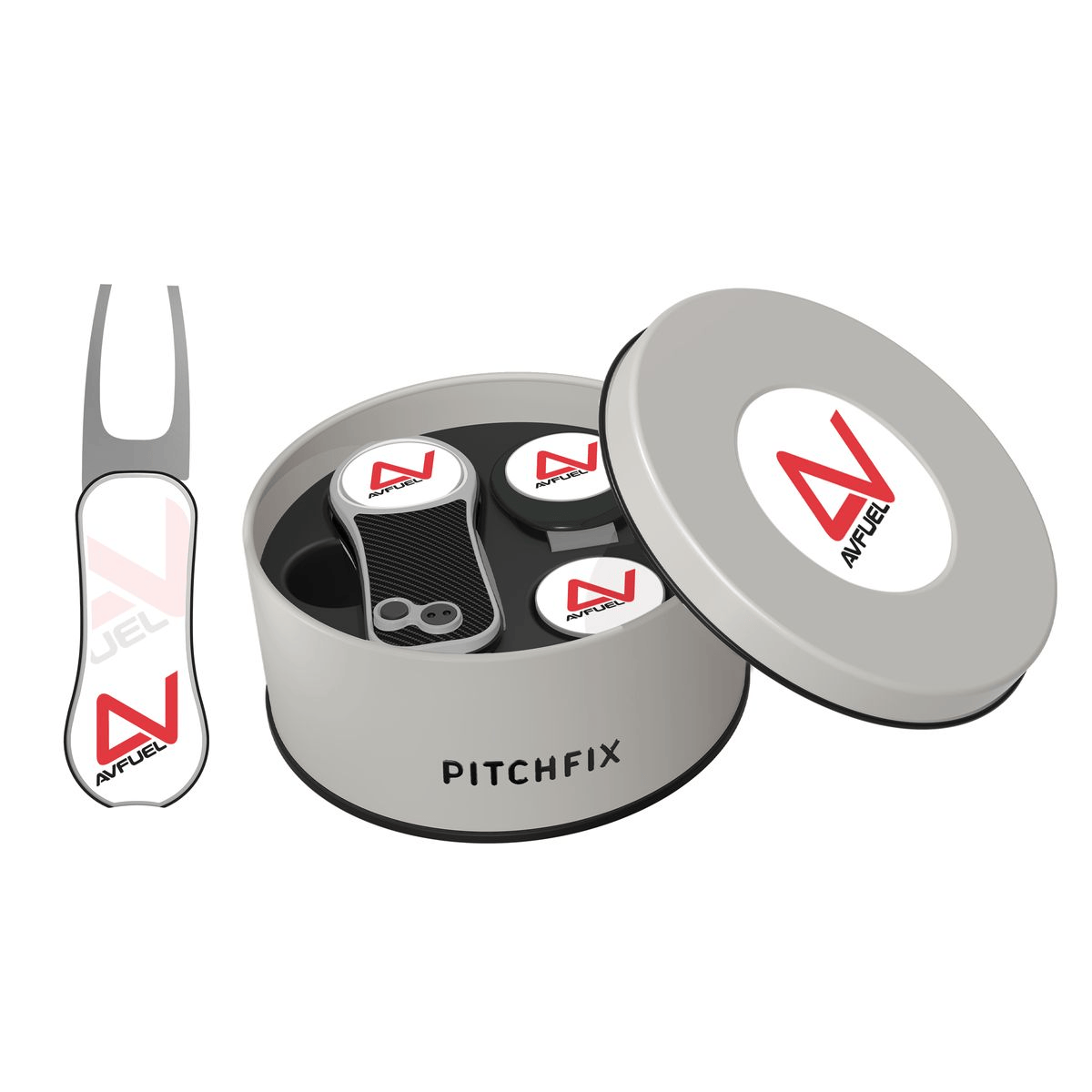 Pitchfix Golf Accessories One Size / Carbon Fiber Pitchfix - XL Golf Divot Repair Tool Deluxe Gift Set w/ Hat Clip